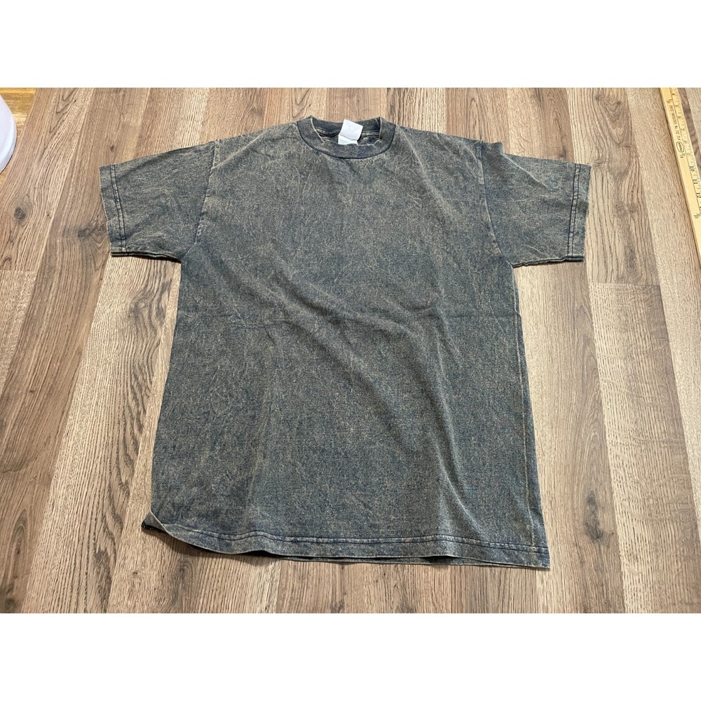 Alstyle Apparel & Activewear Shirt, Men's Size Medium, Black Bleach Wash